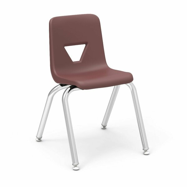 Virco 2000 Series 14" Classroom Chair, Kindergarten - 2nd Grade with Nylon Glides - Wine Seat 2014
